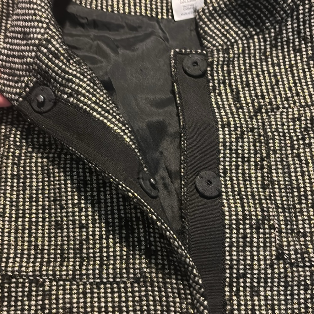 J Crew Metallic Tweed Cropped Blazer Jacket - Picture 8 of 10